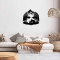 Decoratiune de perete, Weekend, Dimensiuni: 59 x 62 cm, Negru