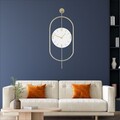 Ceas de perete, Mclock-00113, Lățime: 35 cm Înălțime: 85 cm Adâncime: 7 cm, Auriu