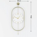 Ceas de perete, Mclock-00113, Lățime: 35 cm Înălțime: 85 cm Adâncime: 7 cm, Auriu