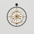 Ceas de perete, Mclock-00119, Lățime: 58 cm Înălțime: 65 cm Adâncime: 7 cm, Negru