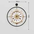 Ceas de perete, Mclock-00119, Lățime: 58 cm Înălțime: 65 cm Adâncime: 7 cm, Negru