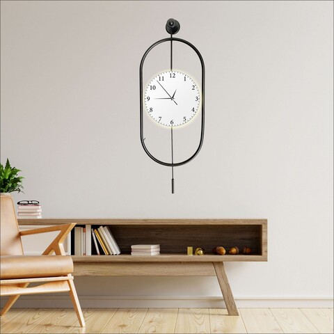 Ceas de perete, Mclock-00133, Lățime: 35 cm Înălțime: 85 cm Adâncime: 7 cm, Negru
