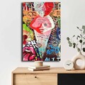 Tablou decorativ, 4570POP-017, Lemn (Grosime: 2,8 cm, Multicolor