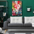 Tablou decorativ, 4570POP-017, Lemn (Grosime: 2,8 cm, Multicolor