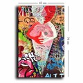 Tablou decorativ, 4570POP-017, Lemn (Grosime: 2,8 cm, Multicolor