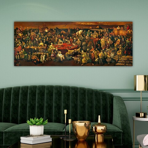 Tablou decorativ, YTY103unlu_3080, 30 x 80 cm, Multicolor
