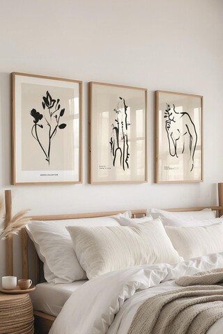 Set de pictură decorativă (3 Pieces), Ç-300609, Față: 100% PVC STICLĂ, Multicolor
