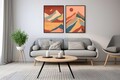 Tablou decorativ (2 Pieces), Mp2-00113, Imprimare digitala, Multicolor