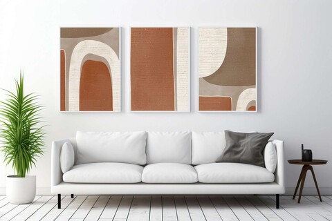 Tablou decorativ (3 Pieces), Mp3-00112, Imprimare digitala, Multicolor