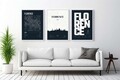 Tablou decorativ (3 Pieces), Mp3-00120, Imprimare digitala, Multicolor