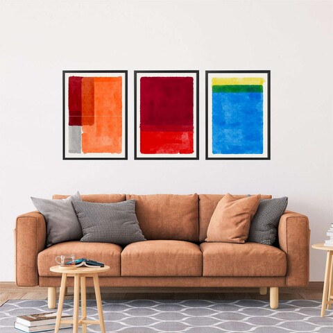 Tablou decorativ (3 Pieces), Mp3-00122, Imprimare digitala, Multicolor