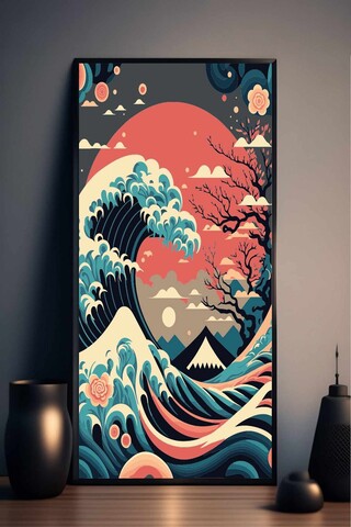 Tablou decorativ, Artsyhmdfdky7, Vopsea: 100% MDF (grosime: 2,7 mm), Multicolor