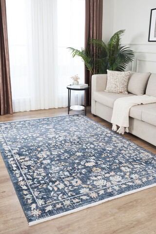 Covor (80 x 150), Rustik 2224, 80x150 cm, Albastru