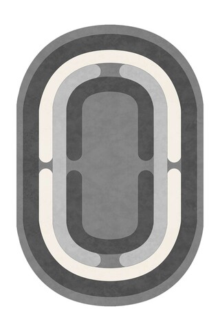 Carpet (40 x 60), Sftkece047-Oval, 40x60 cm, Antracit