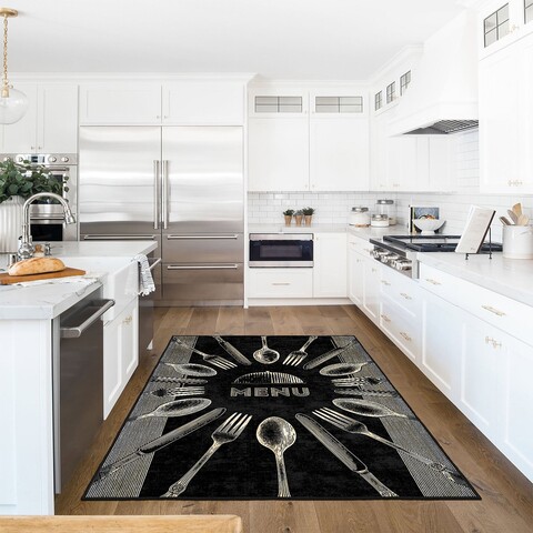 Covor (120 x 180), Wookece1686, 120x180 cm, Negru