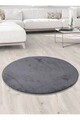 Covor (150 cm), Oval Plush, Gri inchis