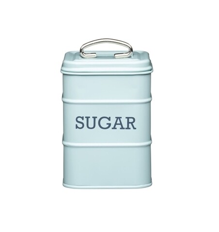 Cutie pentru zahar, Kitchen Craft, 11 x 11 x 17 cm, otel nituit, albastru