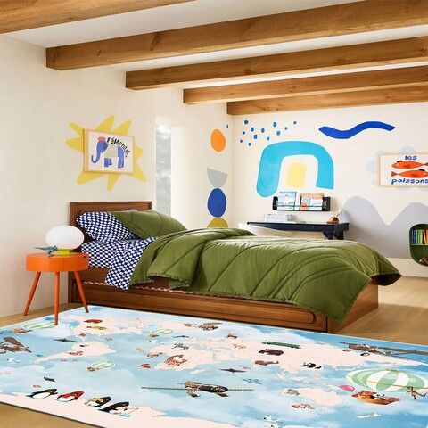 Carpet (80 x 150), Wookece1695, 80x150 cm, Albastru