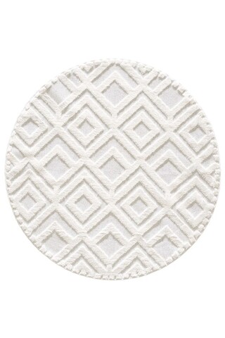 Covor (200 cm), 830B Round, 200x200 cm, Crem