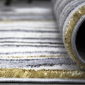 Hall Carpet (80 x 150), HE246, 80x150 cm, Alb / Negru / Gri / Auriu