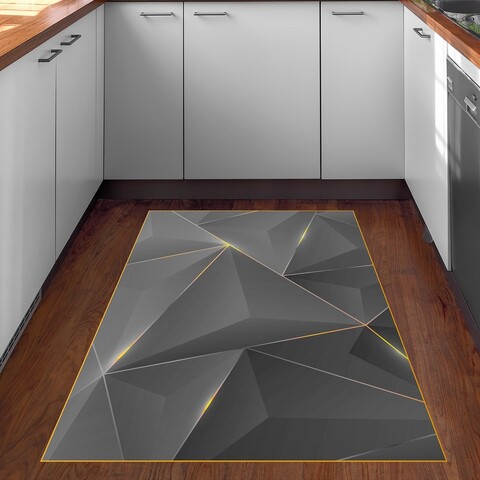 Covor (120 x 180), F5005, 120x180 cm, Aur/Negru