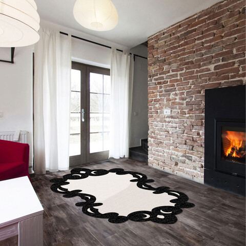 Covor (160 x 230), Aln600Fg416Sy07, 160x230 cm, Negru