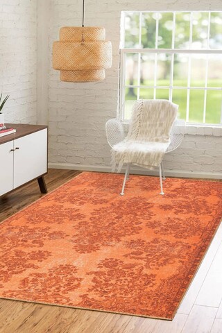 Carpet (75 x 150), Folk Chenille, 75x150 cm, Portocaliu