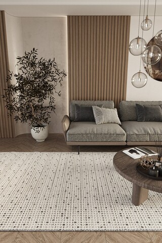 Covor (200 x 300), Elit 13, 200x300 cm, Crem / Gri