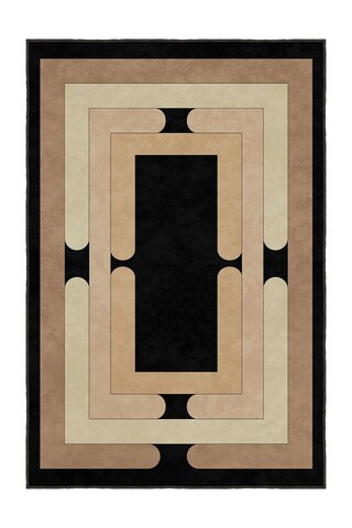 Covor (50 x 80), Sftkece045, 50x80 cm, Negru