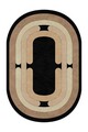 Covor (50 x 80), Sftkece045-Oval, 50x80 cm, Negru