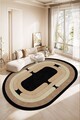 Covor (50 x 80), Sftkece045-Oval, 50x80 cm, Negru