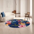 Covor (90 x 90), Cool-Fr68, 90x90 cm, Albastru navy