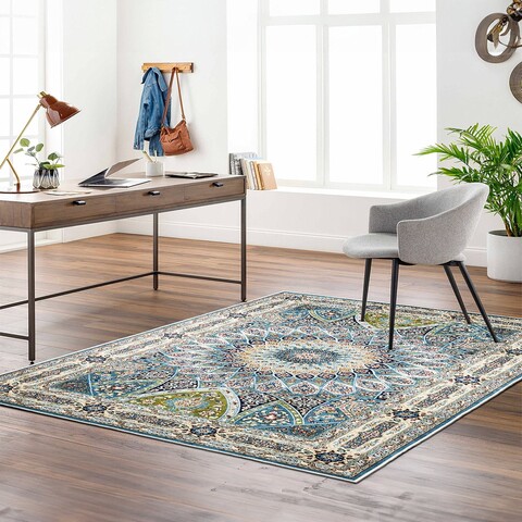 Carpet (80 x 120), Kece-Fr11, 80x120 cm, Albastru