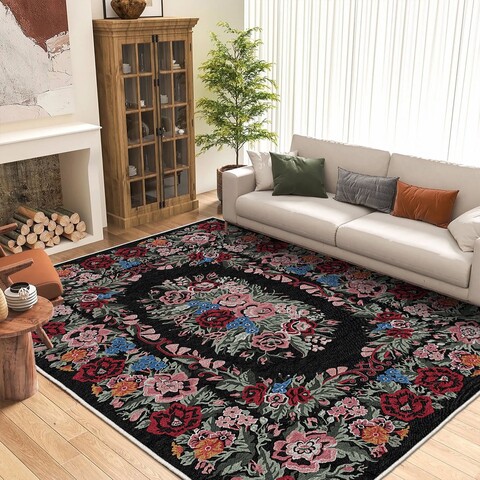 Covor (140 x 220), Infkece05, 140x220 cm, Negru