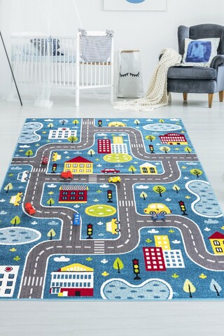 Carpet (80 x 150), Mavi Trafik, 80x150 cm, Albastru