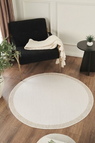Covor (80 cm), Sisalux 3084 Rotund, 80x80 cm, Crem / Bej