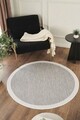 Covor (80 cm), Sisalux 3087 Rotund, 80x80 cm, Gri/Alb