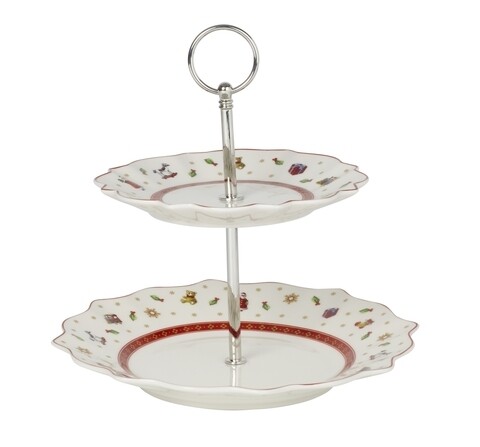 Platou pentru prajituri, Villeroy & Boch, Toy's Delight, 24 cm, portelan premium