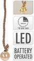 Decoratiune luminoasa Rope w glass ball, 12x95 cm, funie si sticla