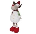 Decoratiune luminoasa Reindeer, 18x70 cm, poliester, alb/rosu