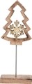Decoratiune Xmas Tree w snowflake , 13x5x33 cm, lemn de mango