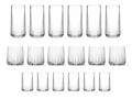 Set de sticlă (18 bucăți), L'essentiel Maison, 896PBH1135, Dimensiune medie a paharului: 315 ml (6 bucăți), Transparent