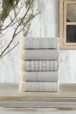 Set prosoape (5 Pieces), L'essentiel Maison, Maya, Gri deschis