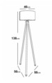 Lampadar, L'essentiel Maison, 666PTR1123, Crem/Negru