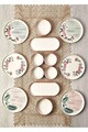 Set de mic dejun (14 Pieces), L'essentiel Maison, 430KSV1380, Platou: 25 x 11 x 3,5 cm (2 bucăți), Multicolor