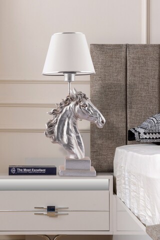 Lampa de masa, L'essentiel Maison, 390FLH2241, Alb / Argintiu