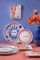 Set de cină (12 piese), L'essentiel Maison, 710KTP3118, Farfurie adâncă: 19 cm (4 bucăți), Albastru rosu