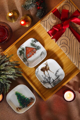 Set platouri servire desert (3 Pieces), L'essentiel Maison, 710KTP3741, Multicolor
