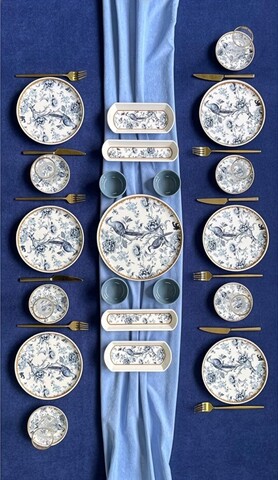 Set de mic dejun (21 Pieces), L'essentiel Maison, 759NRE1125, Farfurie de servire: 20 x 20 cm (6 bucăți), Multicolor