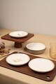 Set platouri servire desert (6 Pieces), L'essentiel Maison, 710KTP9737, Crem